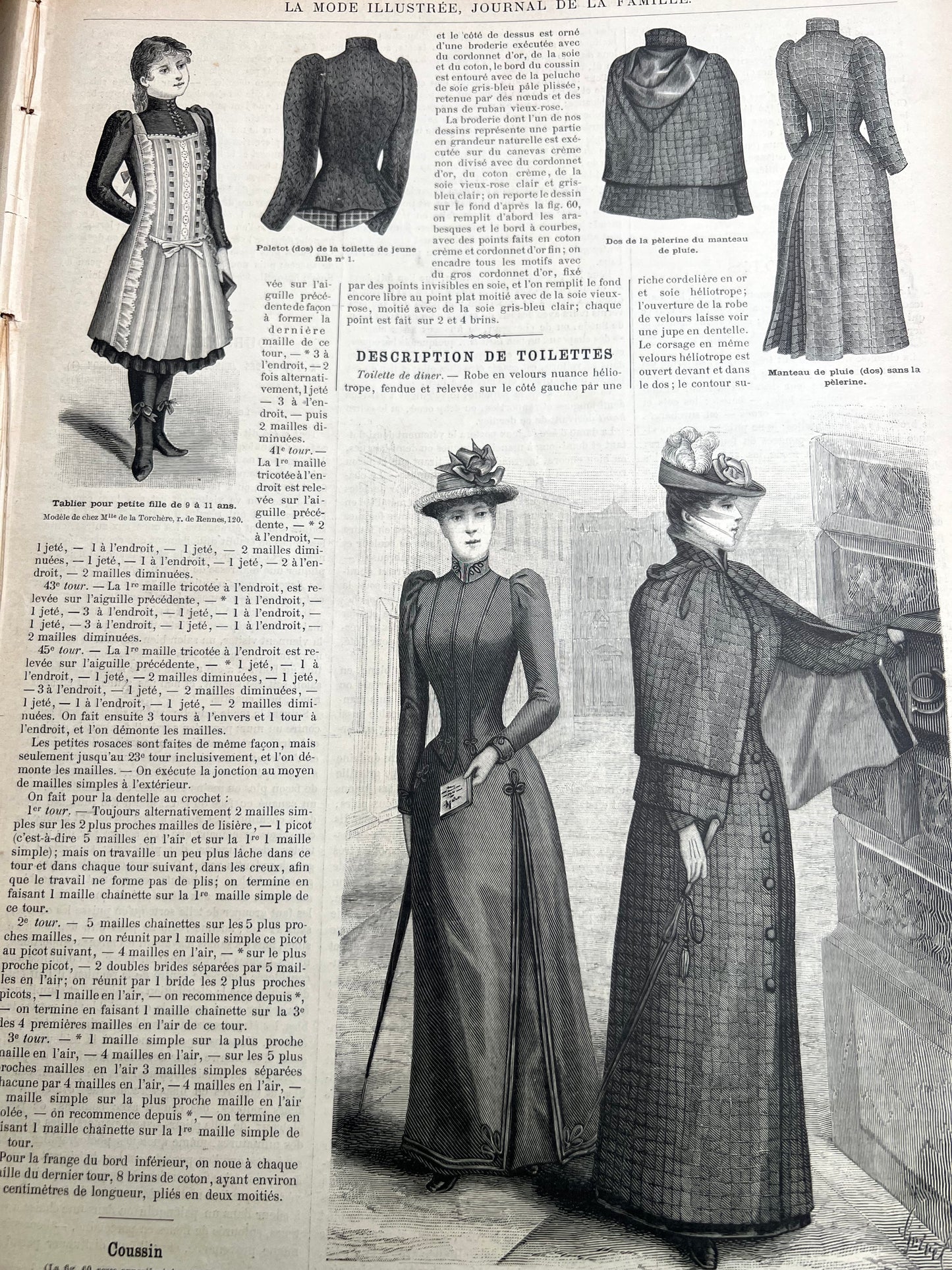 Confirmation Dresses 135 Years Ago in 15th February 1891 French La Mode Illustree