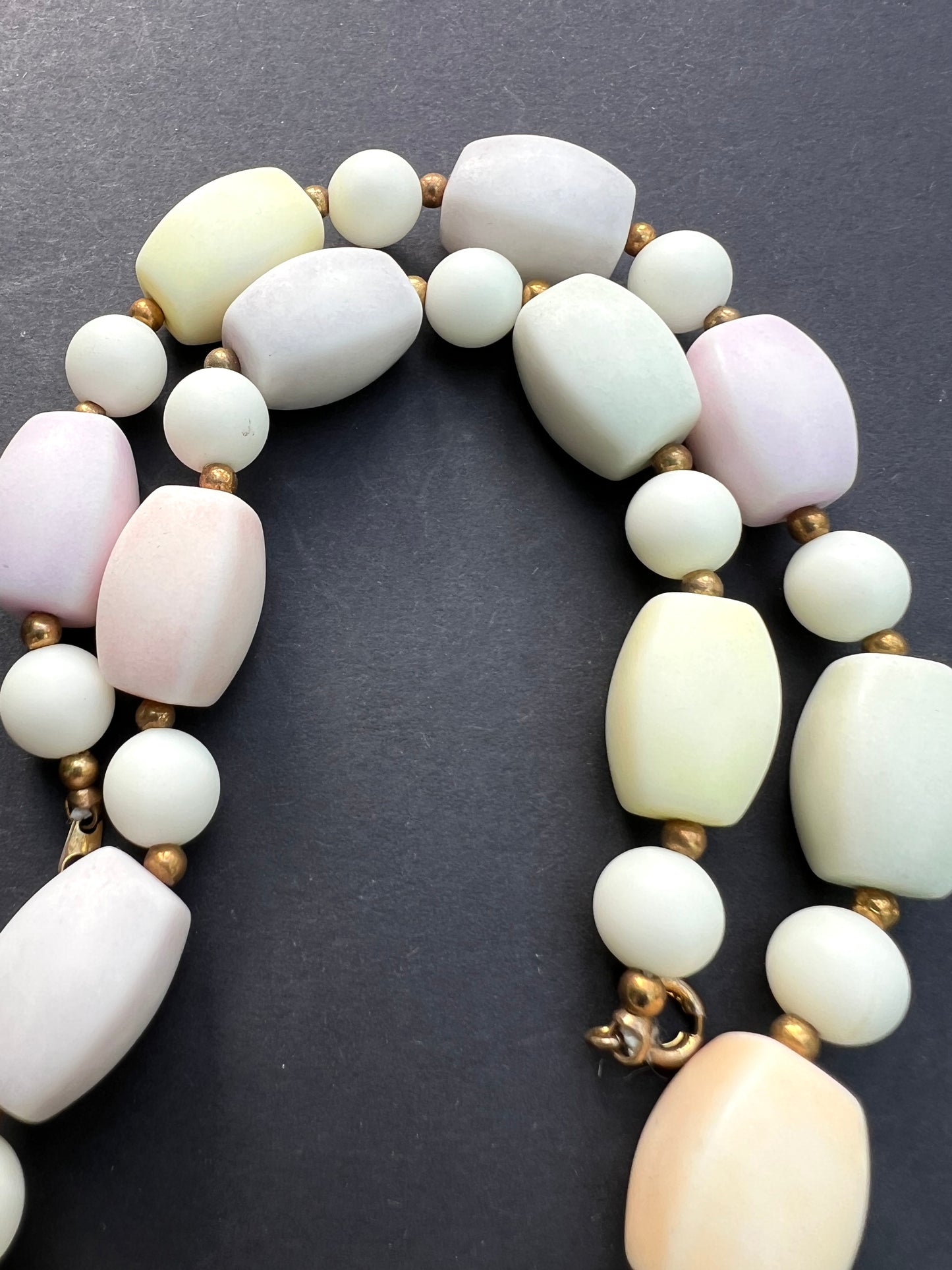Pastel 1970s Lucite Bead 18" Necklace - Vintage Shop Stock