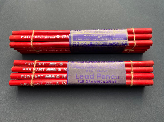 Bundle of 1940s Red LEAD PENCILS FOR DRAWING & OFFICE - Far East Stationery Works