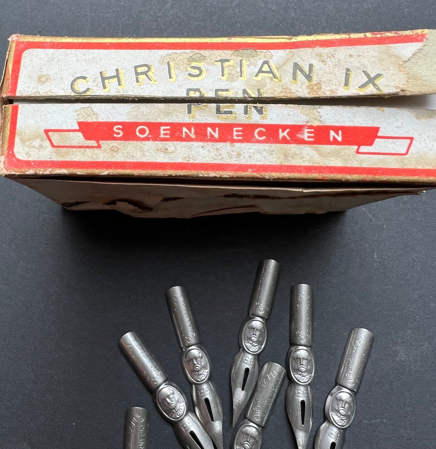 10 Interesting Old Danish King Christian IX Pen Nibs Circa 1860
