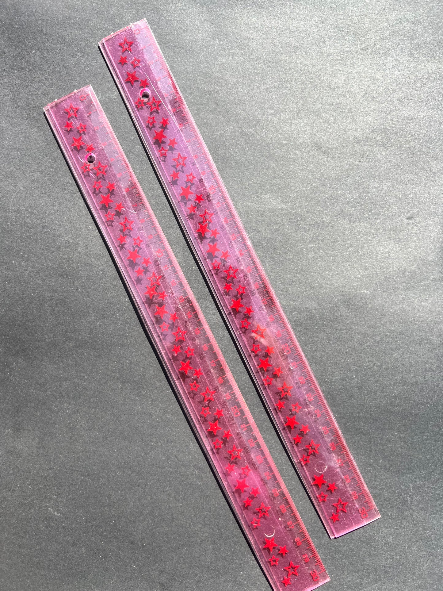 1980s Pink Star 30cm Ruler
