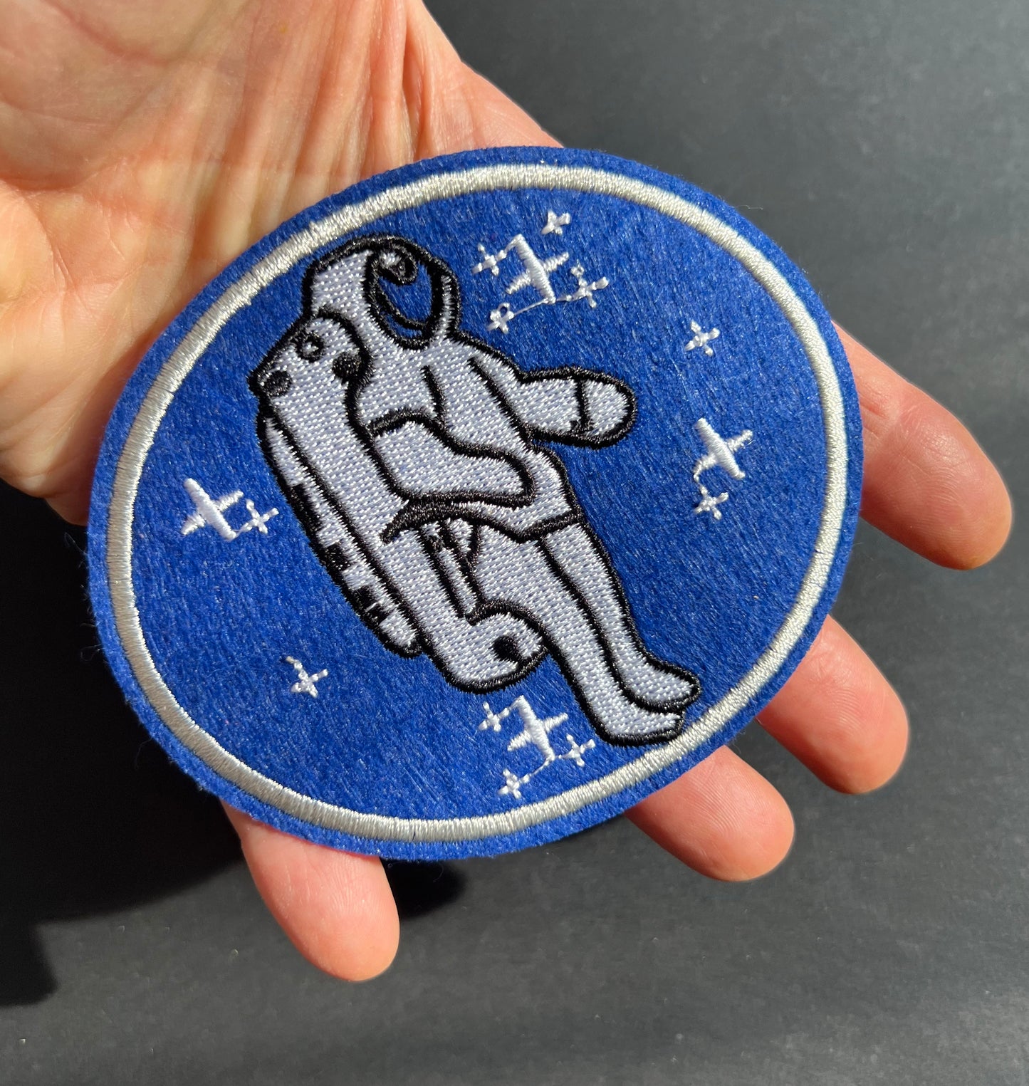 A BIG, 10cm wide, Spaceman Iron-on Patch