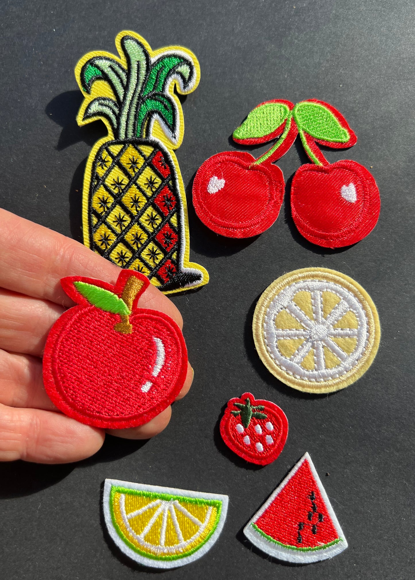 Job Lot of 7 Fruity Iron-On Appliques / Patches (11)