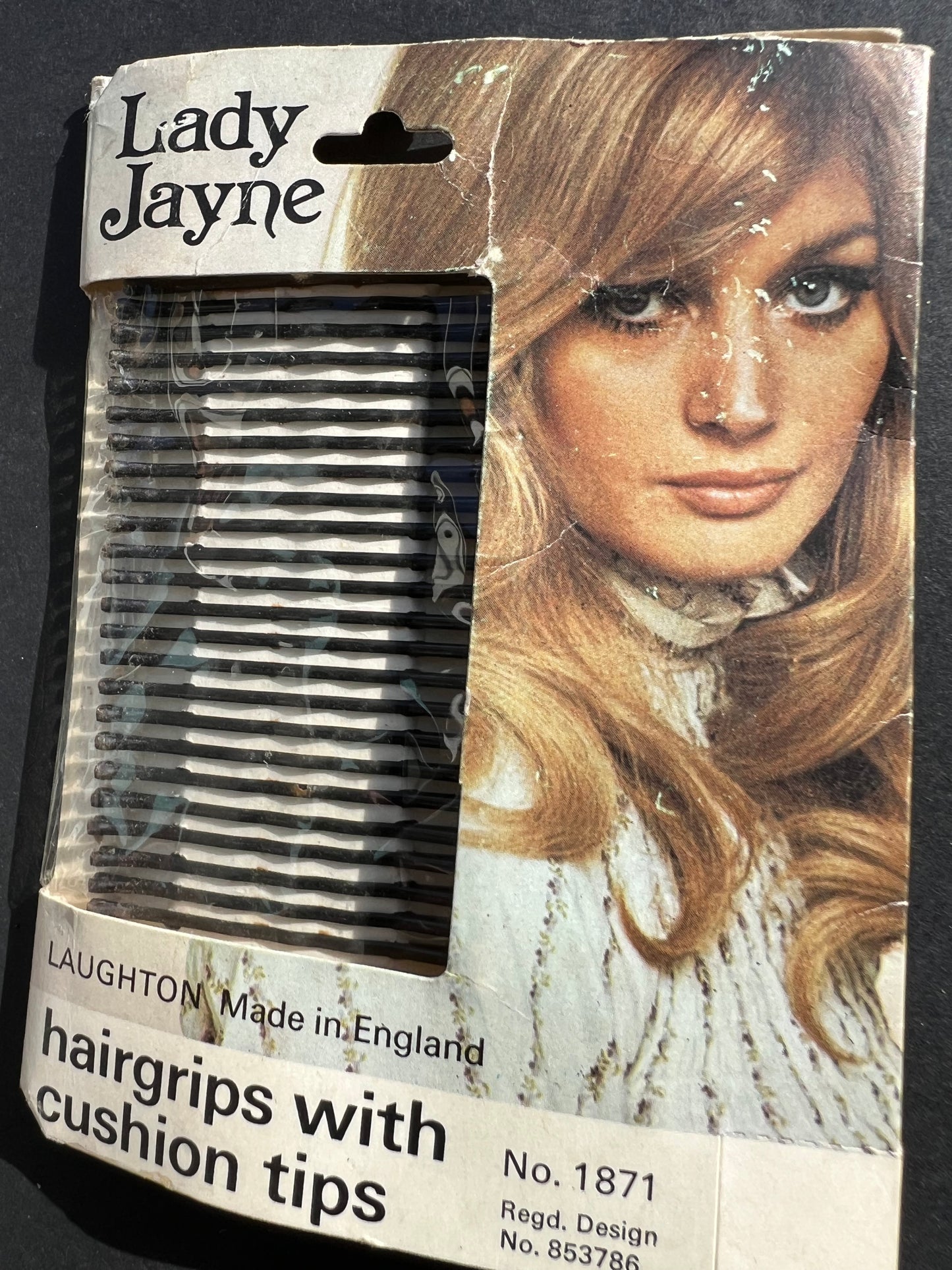1970s Lady Jayne 4.5cm Hairgrips - 24 of them - Cushion Tips !