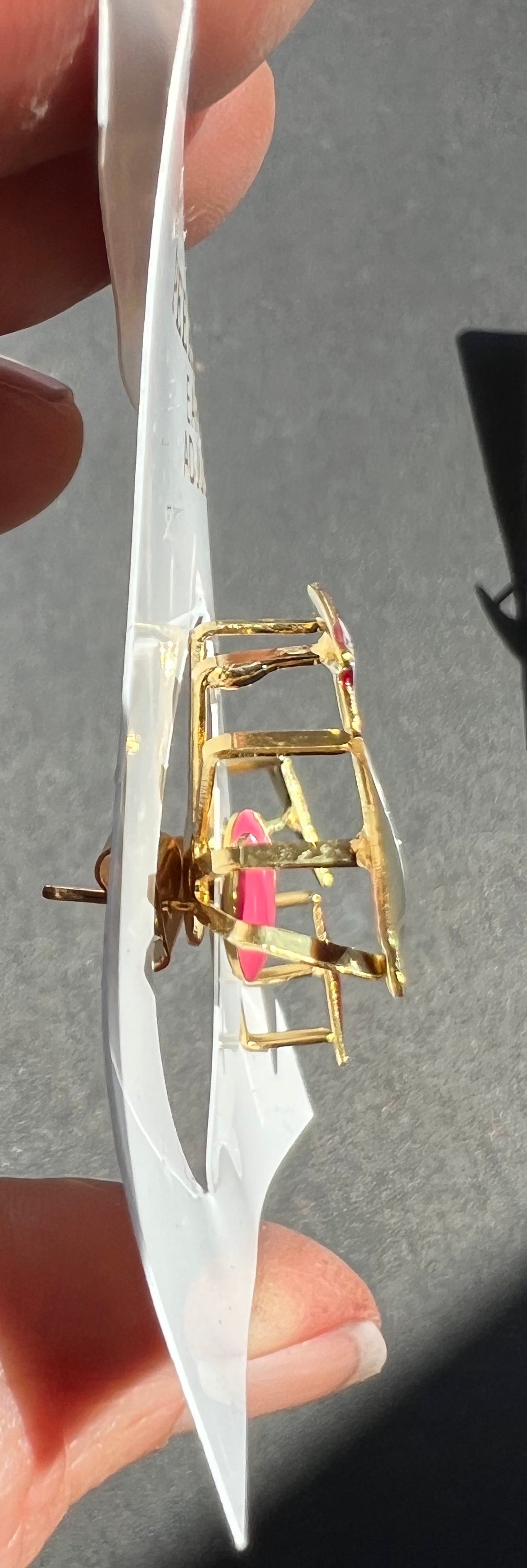 Rather Unusual 1980s Peek A Boo Earrings.