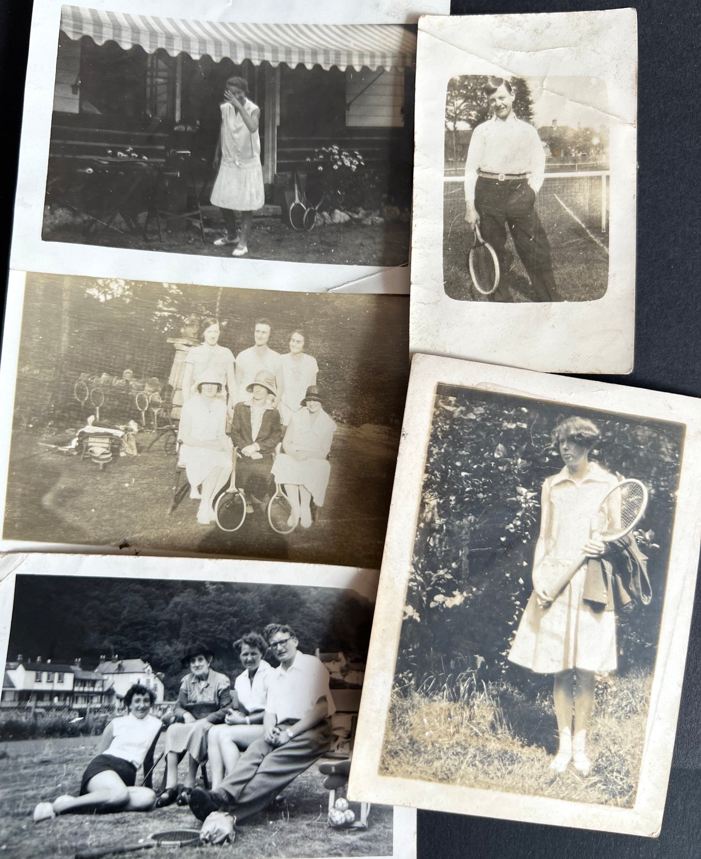 11 Old Photos 1920s -60s of Tennis Players (F55)