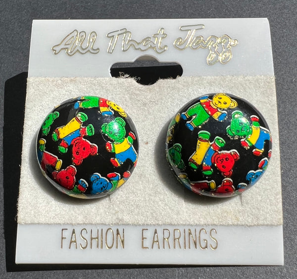 All That Jazz 1980s Teddy Bear Earrings The Swagmans Daughter