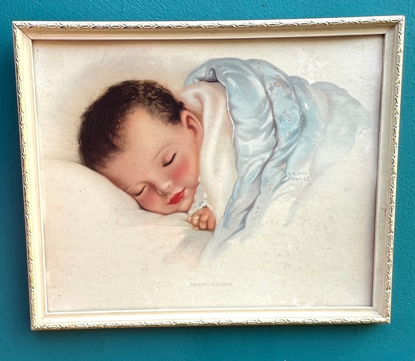 Lot of 3 Artist Signed Framed Baby Prints from the 1930s - 50s.