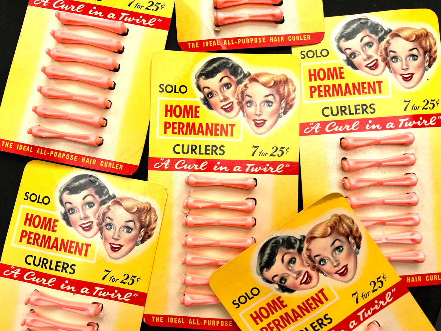 Look What We Did With These Amazing Curlers...1953 American SOLO Ideal All-Purpose Hair Curlers