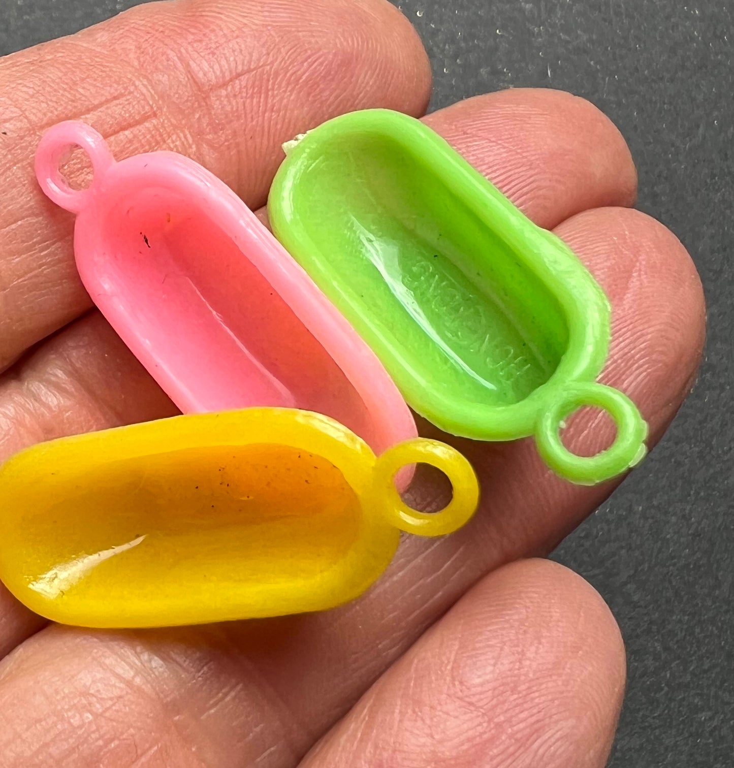 3 Vintage Old Style Bath Charms - WHY ???