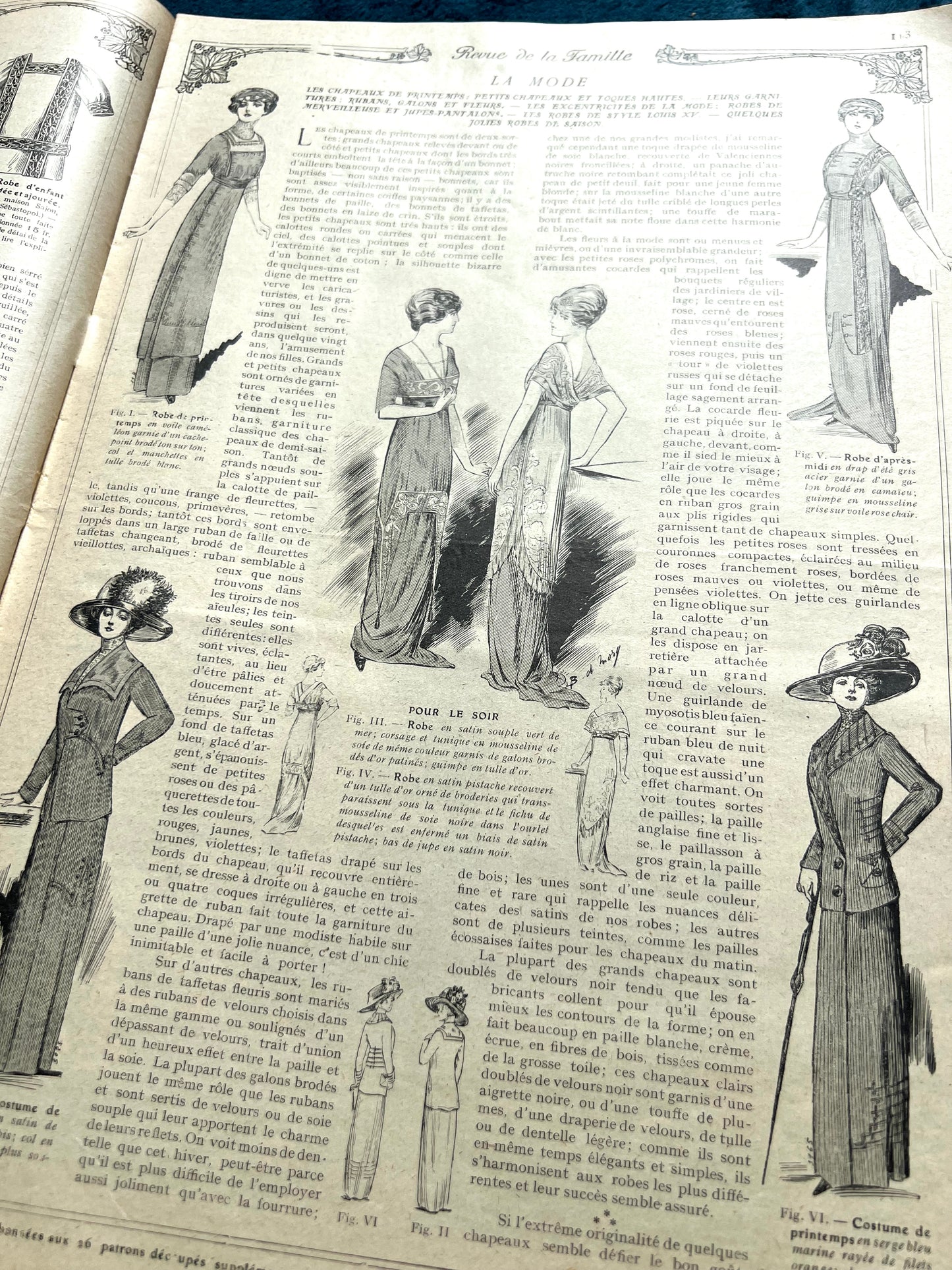 February 1911 French Women's Magazine La Mode Pratique with Skirt + Top Pattern
