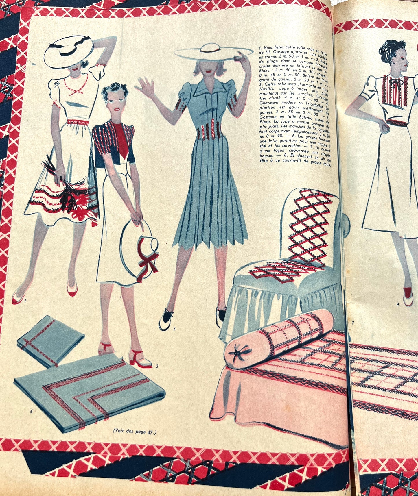 1930s Fancy Dress Costumes in 5th August 1938 French MARIE CLAIRE no. 75