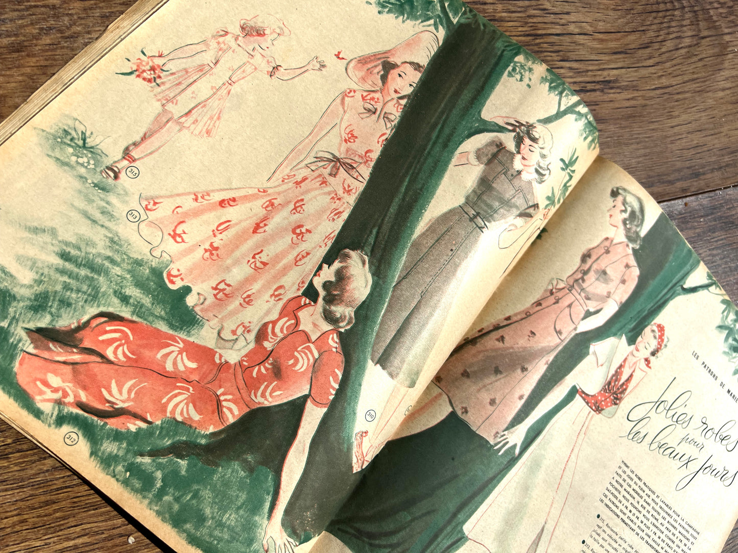 1930s Summer Fashions in 3rd June 1938 French MARIE CLAIRE no. 66