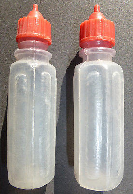 Vintage 7.5cm Hexagonal Baby Dolls Feeding Bottles x 2