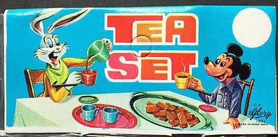 Fantastic 1950s Dolls TEA SET Mickey Mouse + Bugs Bunny on Header