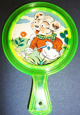 Weirdly Wonderful 1960s 10cm Cartoon Mirror -Cowboy, General, Clown or Teddy