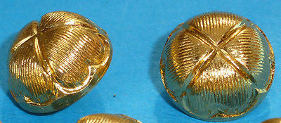 Vintage Gold Lotus Flower 12mm Buttons - 6 of them
