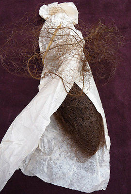 Vintage 1940s 8 Brown Super Fine Hair Nets - 8 of them - unused Old Shop Stock