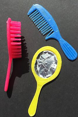 Original Package 1970s Made in Hong Kong Doll Brush Set