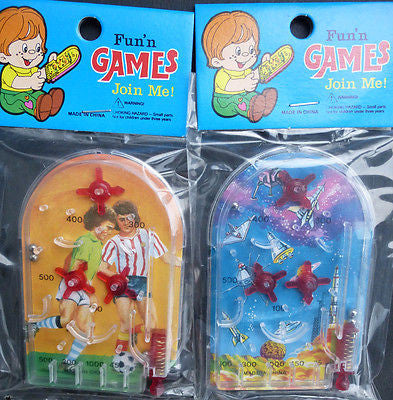 1970s Pinball Games Space, Football, Basketball, Red Baron, Zoo