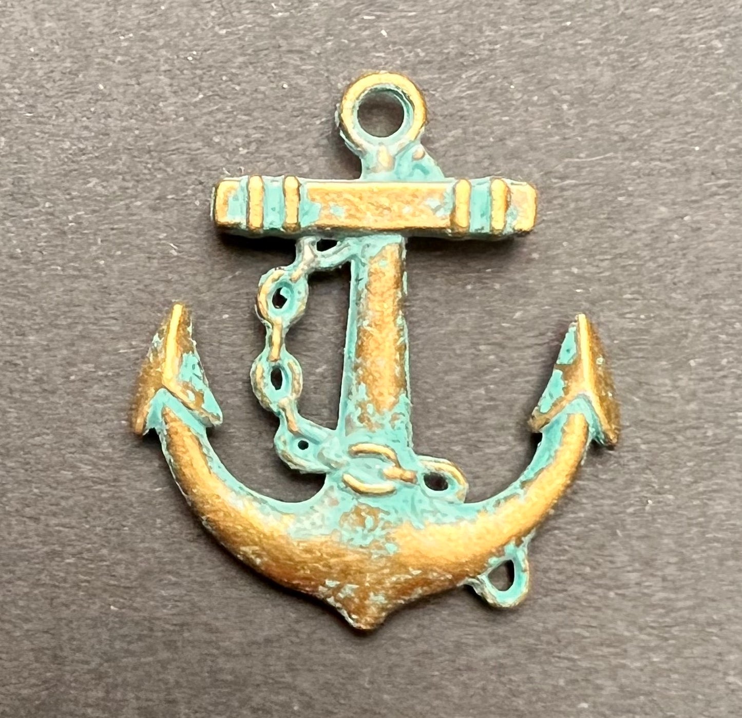 Big 3cm Verdigris Anchor Charm / Pendant