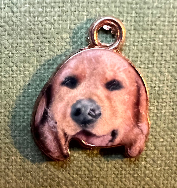 Happy Enamel Dog Charm 1.4cm Tall The Swagmans Daughter