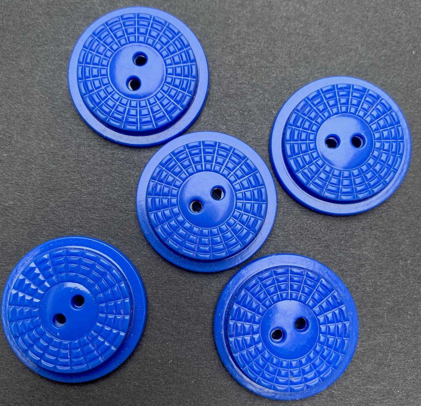 Vintage Electric Blue 2.5cm or 1.5cm Buttons.
