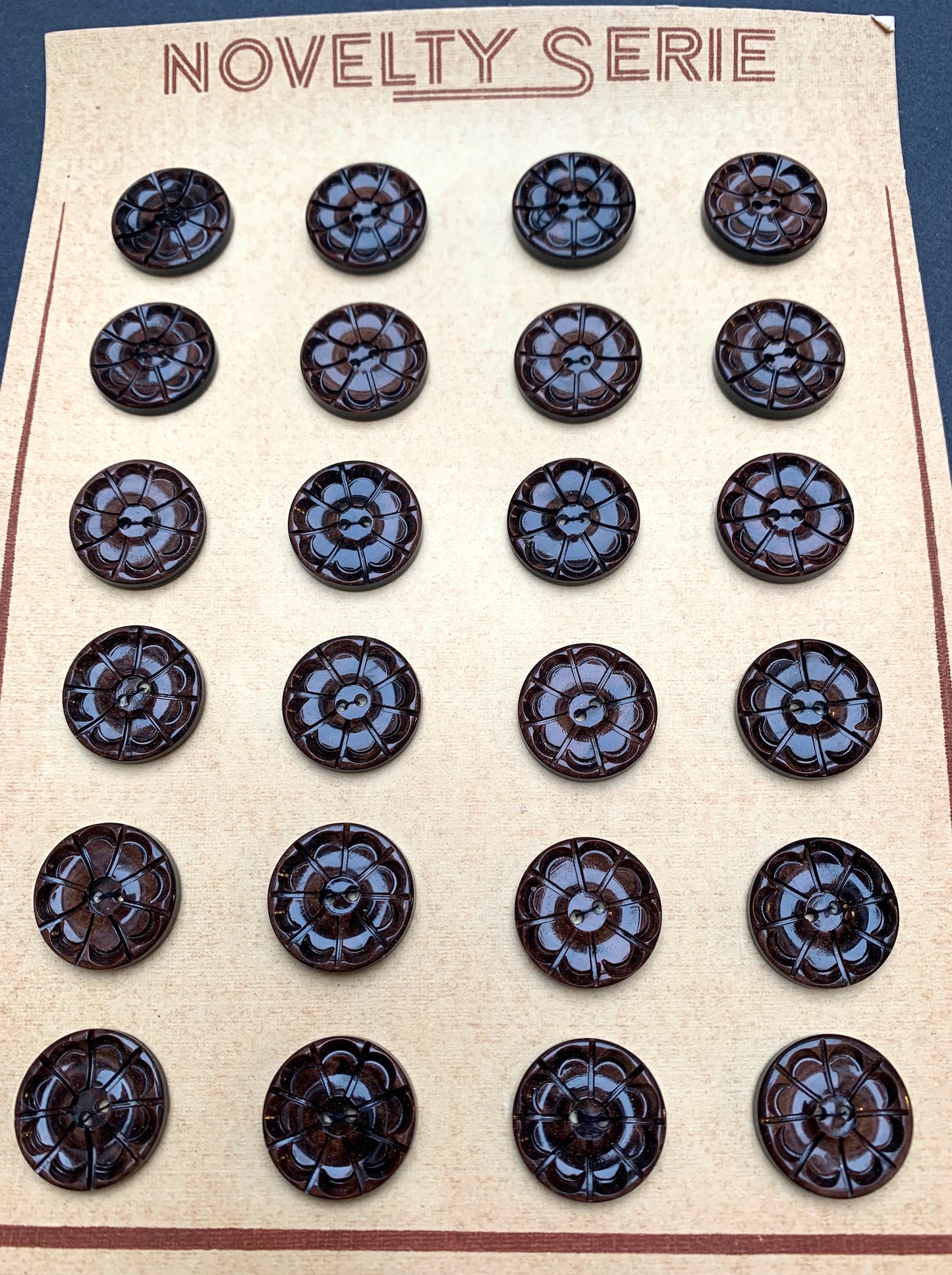 Shiny Mahogany Brown French 1.5cm or 2.2cm Buttons.