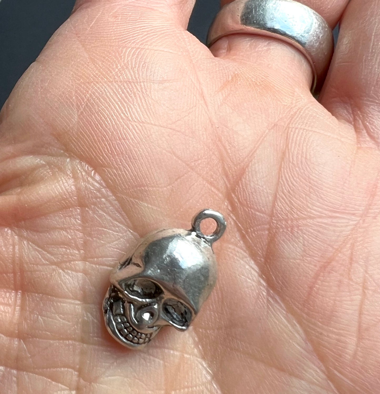 Solid 3D Skull Charm / Pendant - 1.5cm