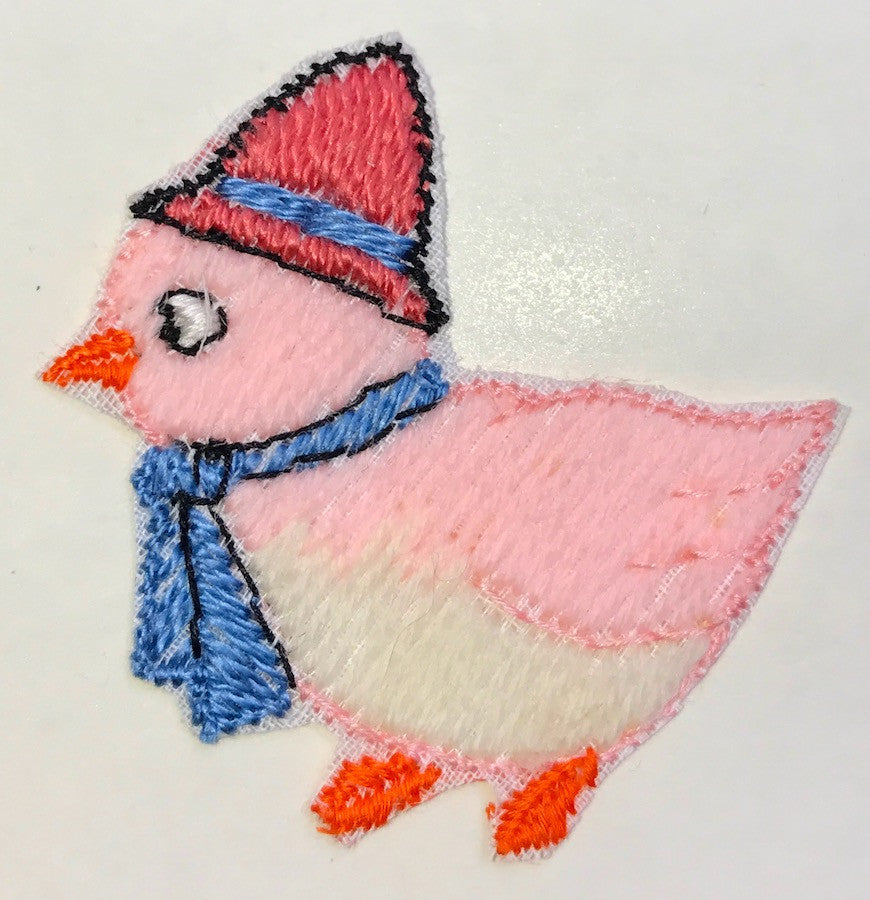 Sweet Little chick..in a Hat..Vintage 3.5cm Applique - Choice of colours