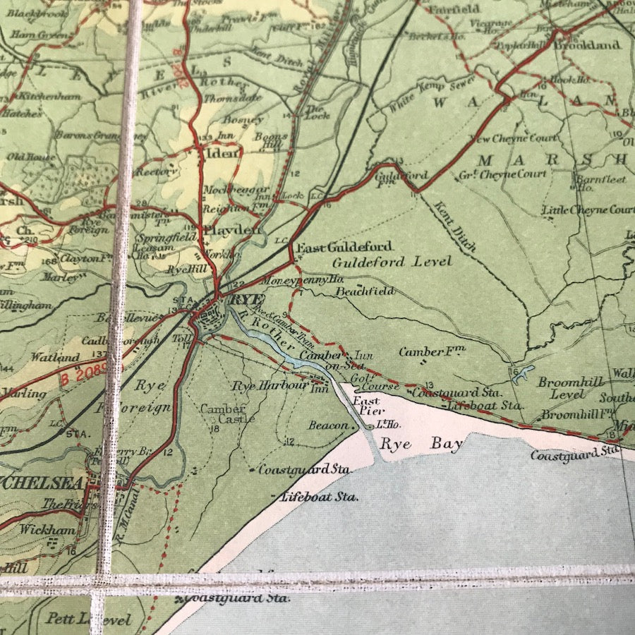 1940s Bartholomew's 1/2" to 1 Mile Contoured Map of KENT