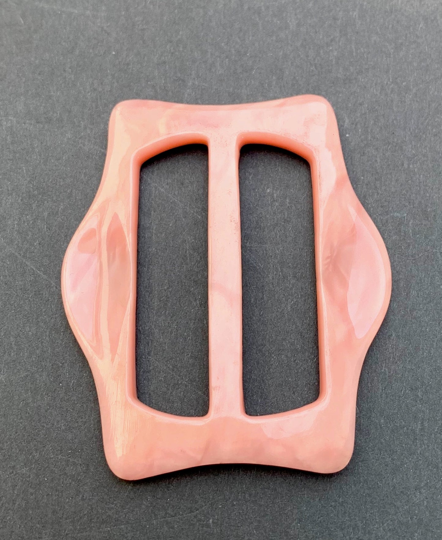 Coral Pink 1940s French Casein 4.5cm Buckle