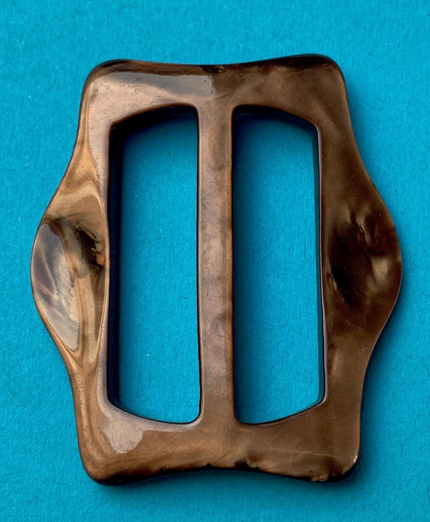 Antique Walnut Brown Colour 1940s French 4.5cm Buckle for 3.2cm Belt.