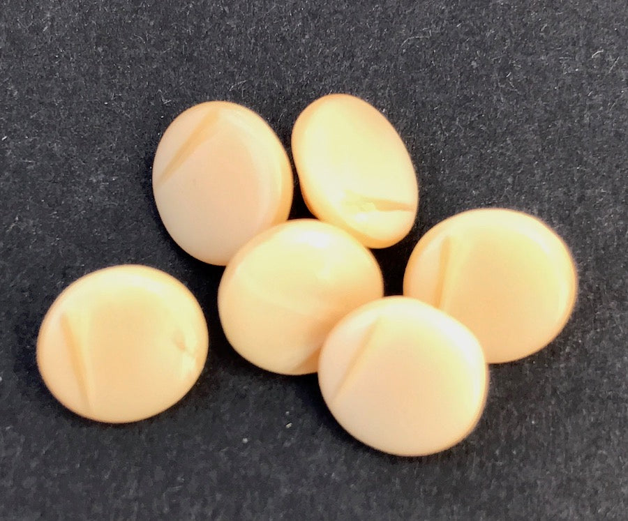 8 Soft Buttery Fawn 8mm Vintage Glass Buttons
