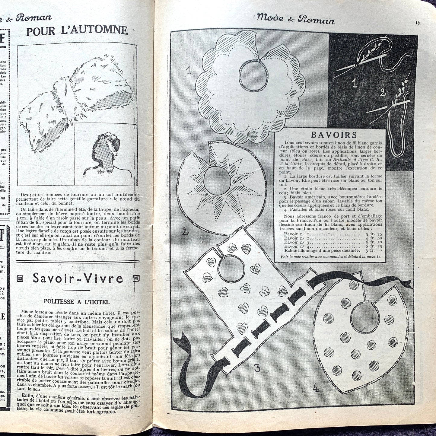 Late Summer Fashion on Front Cover of September 1937 French Magazine Mode & Roman