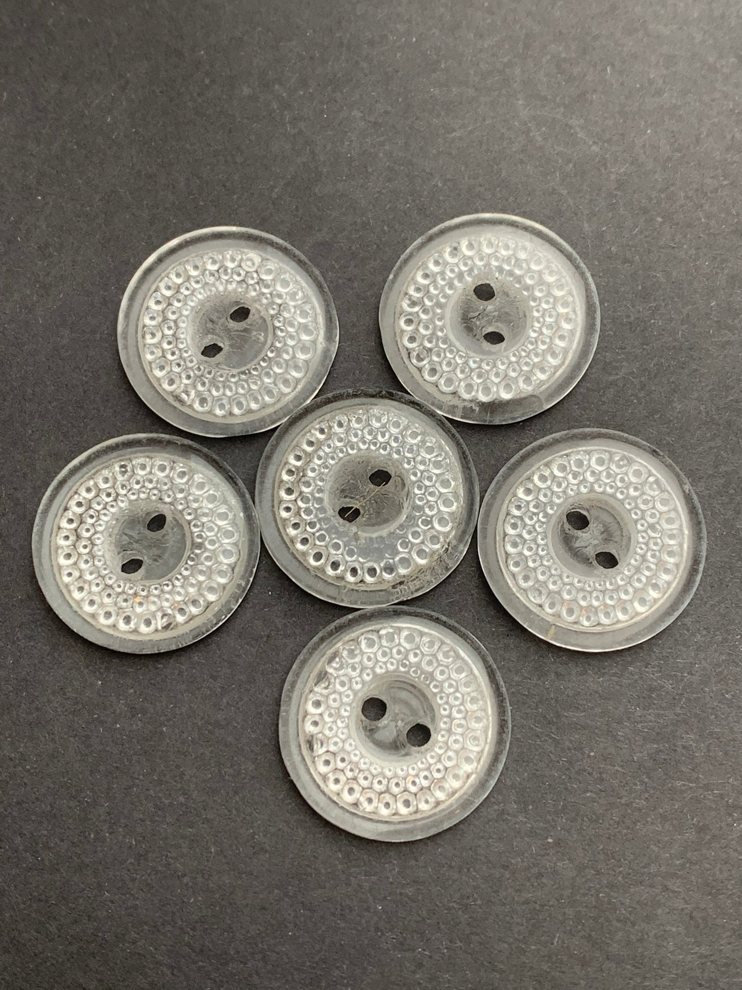 24 Lovely Vintage Czech Glass Buttons 1.3cm or 1.8cm wide
