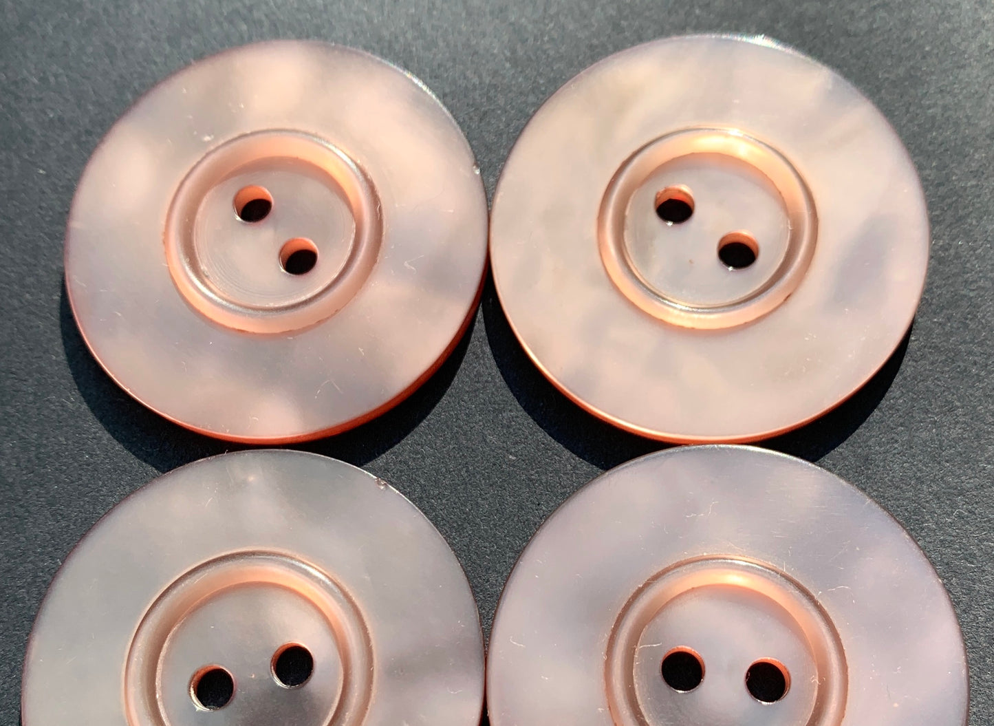 Shimmering Lucite Pale Violet 3.4cm Vintage Buttons - Singly or Set of 5