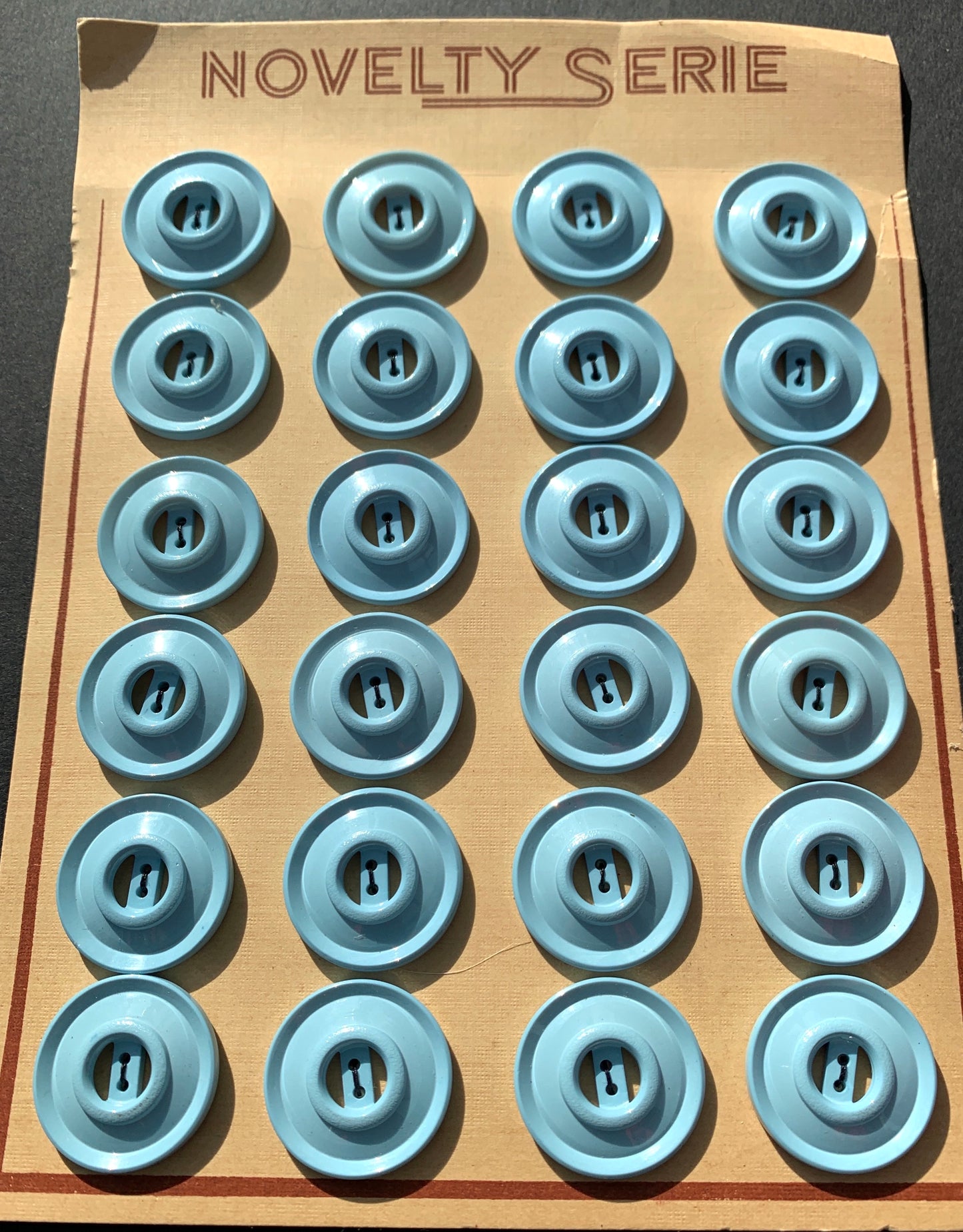 Vintage Sky Blue 2.2cm Buttons - 6 or 24