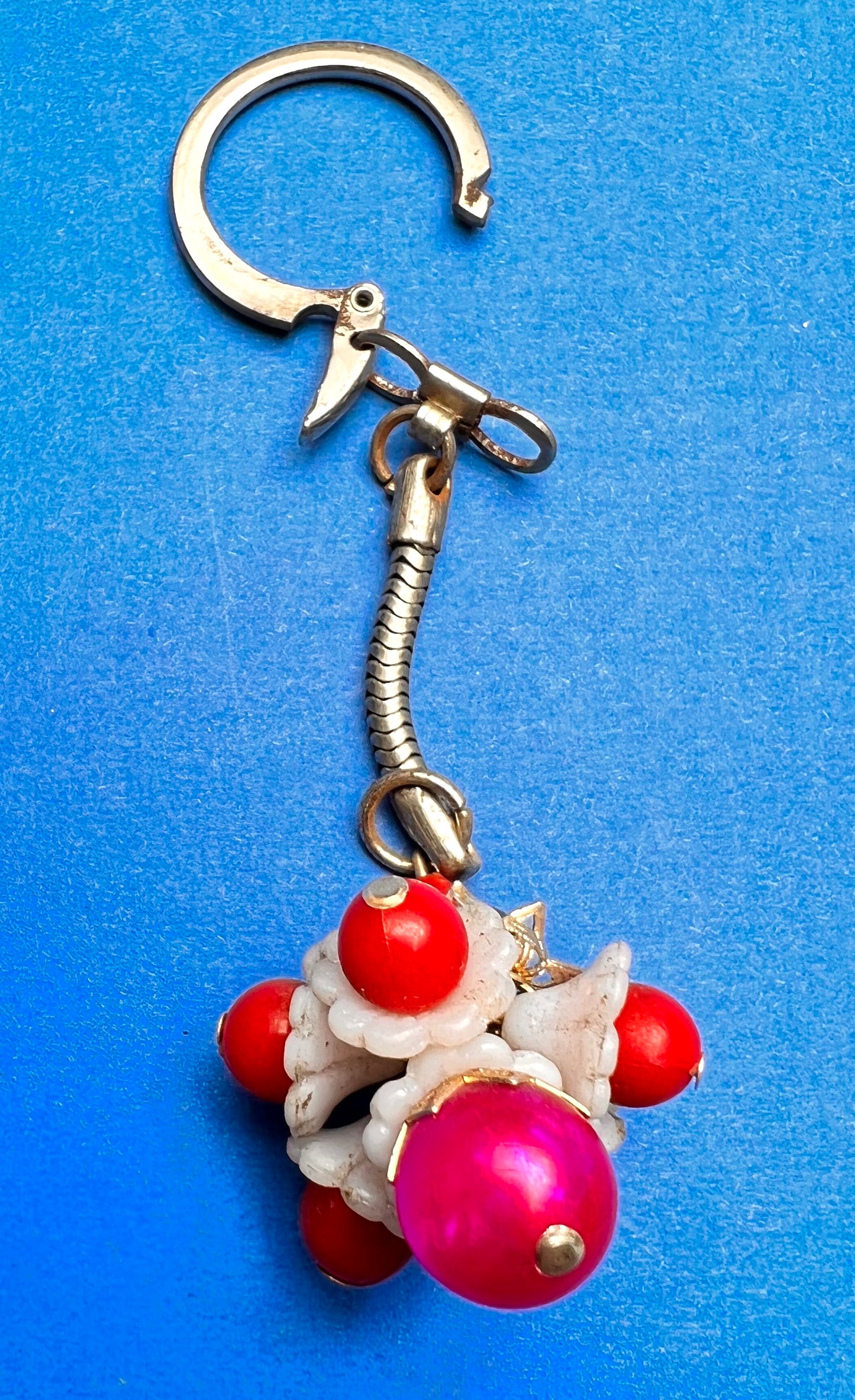 Wonderfully Kitsch 1960s Bead Key Rings Made in Hong kong