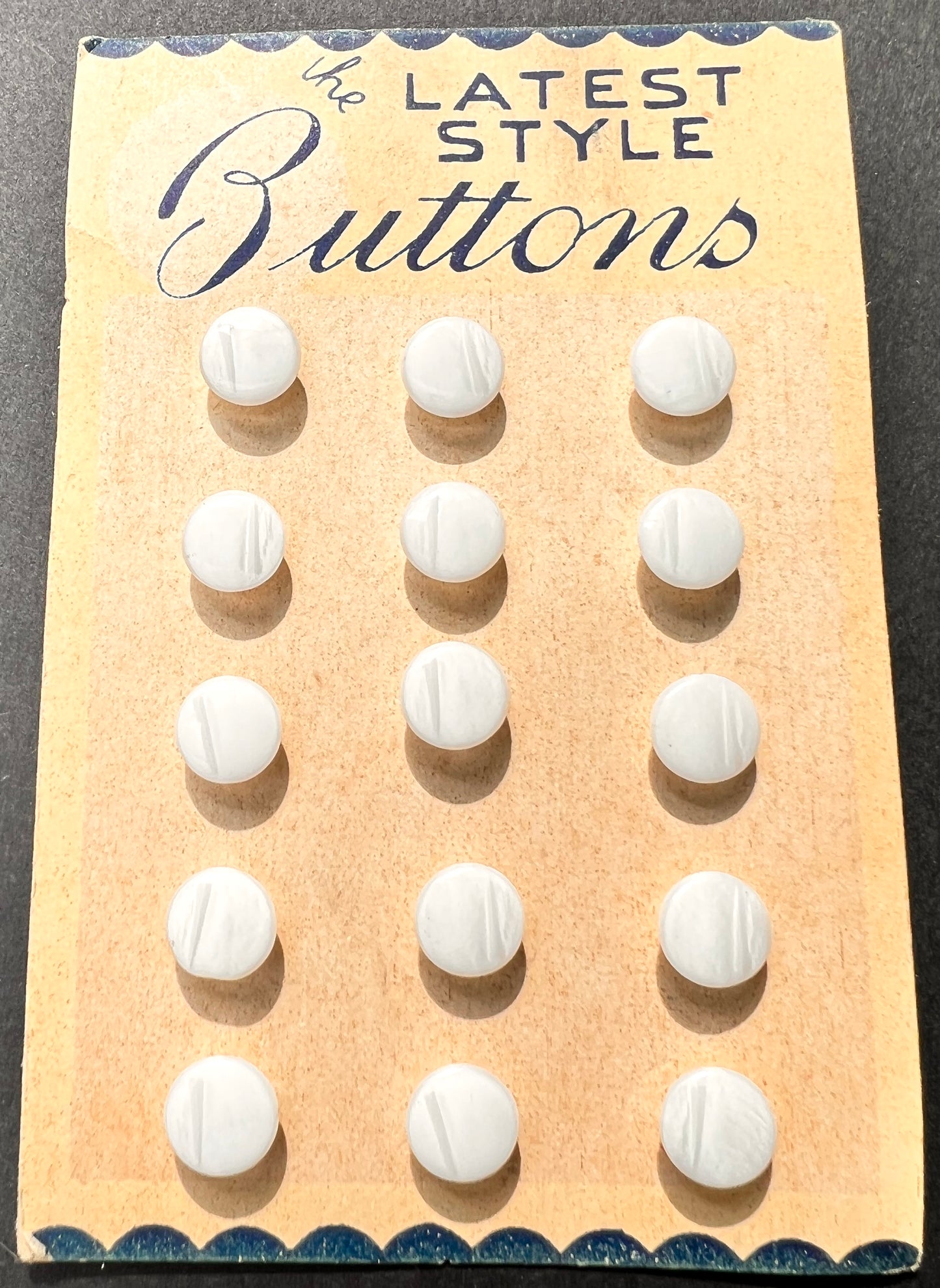 Elegant 1940s True White Glass Buttons - 9mm, 1cm, 1.3cm & 2.2cm