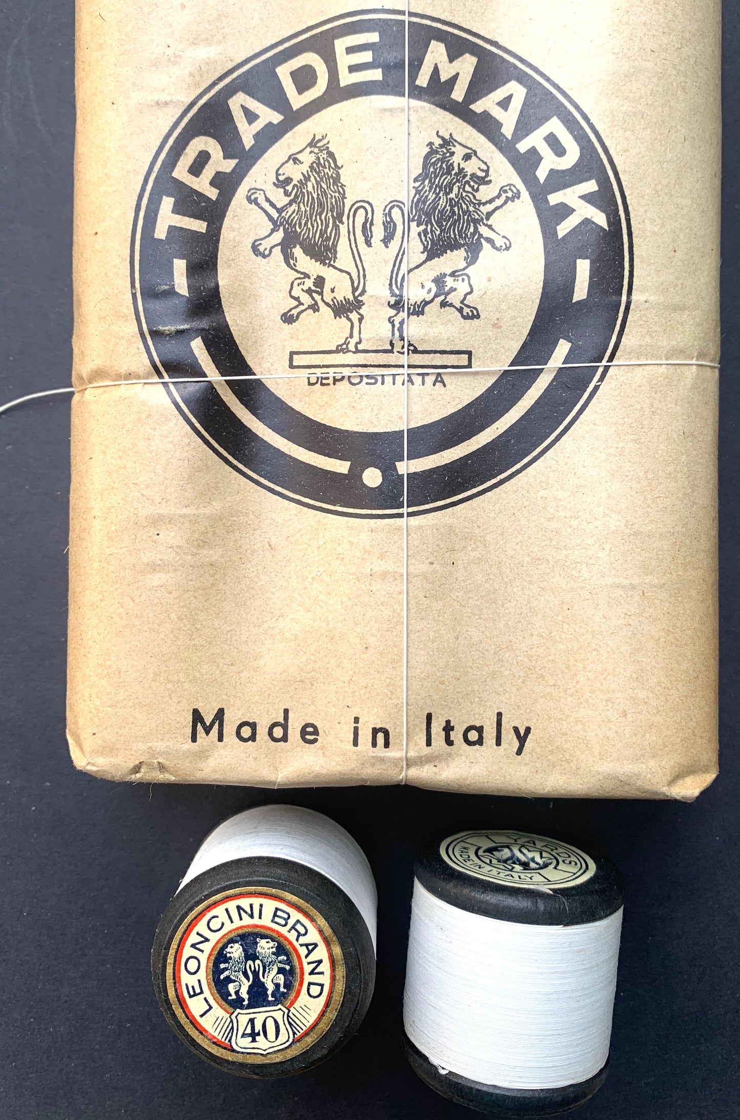 12 x 100yds Vintage 40 Gauge White Vintage Italian Cotton Sewing Thread