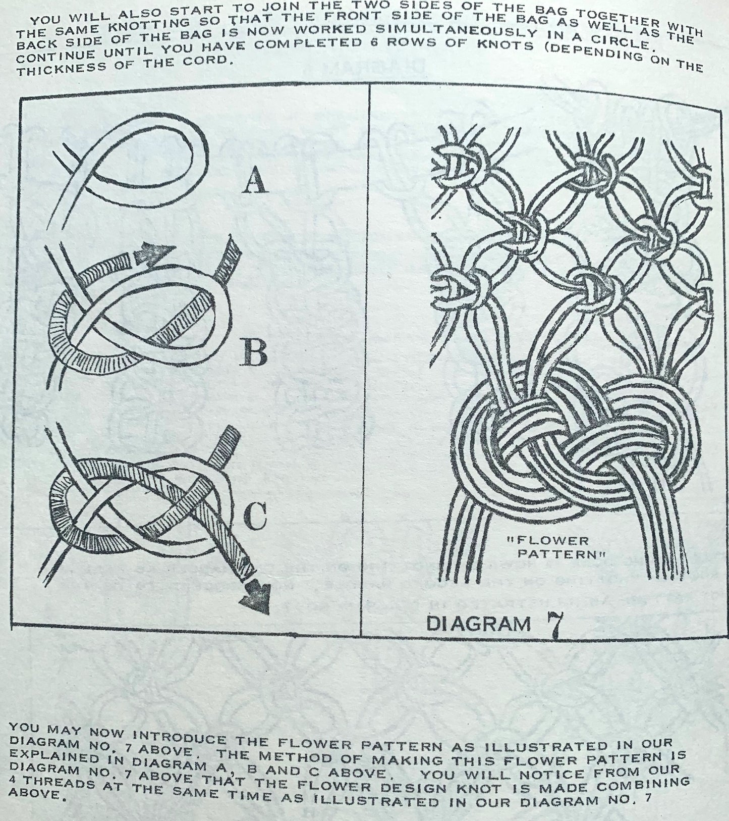 1968 MAKE YOUR OWN HANDBAG -Macrame, Knit, Bead, Weave Knot..Who Knew ?!