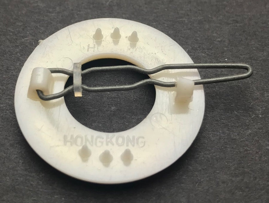 Pair of Colourful 1960s Round Hair Clips 3cm