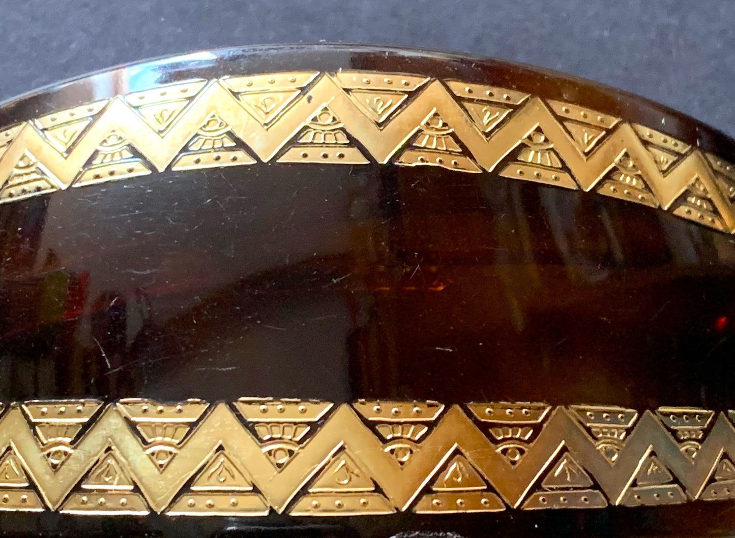 Very Deco Tortoiseshell and Gold Vintage French Barrette.