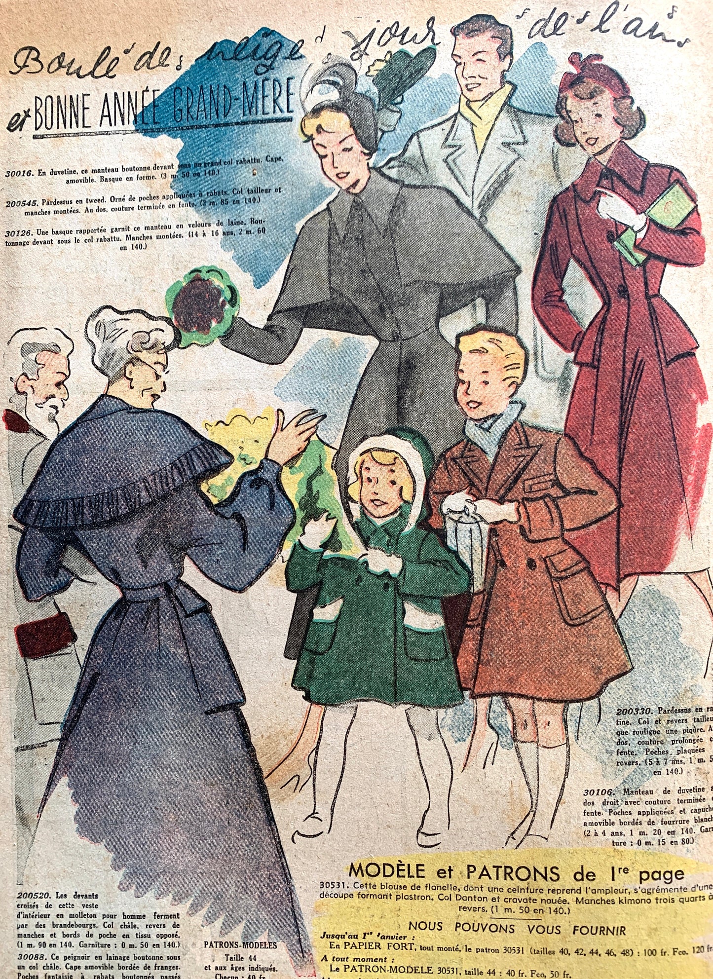 Christmas 1949 French Fashion Paper Le Petit Echo de la Mode