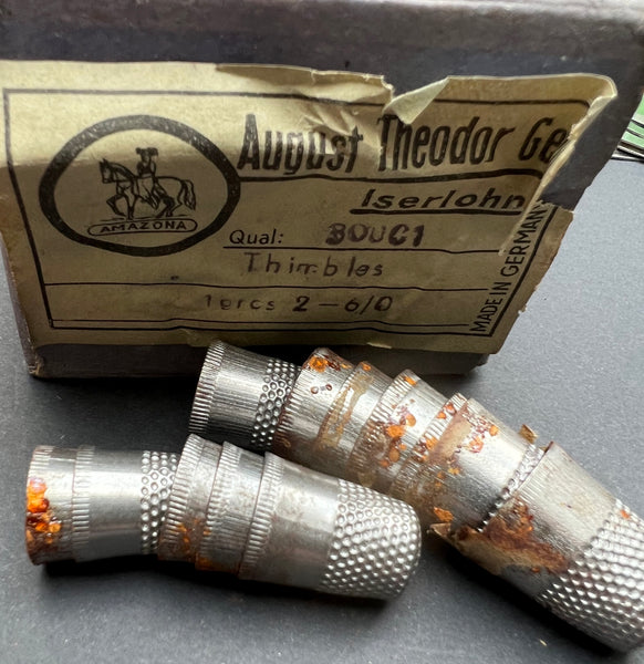 144 Rusty Vintage Thimbles..Different Sizes...Endless Creative Possibi