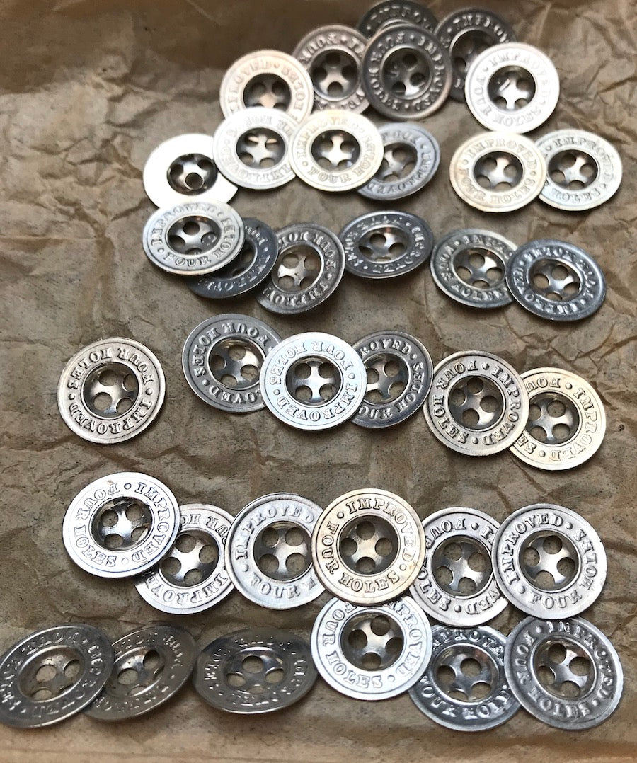 1 Antique Silver Buttons, LaMode