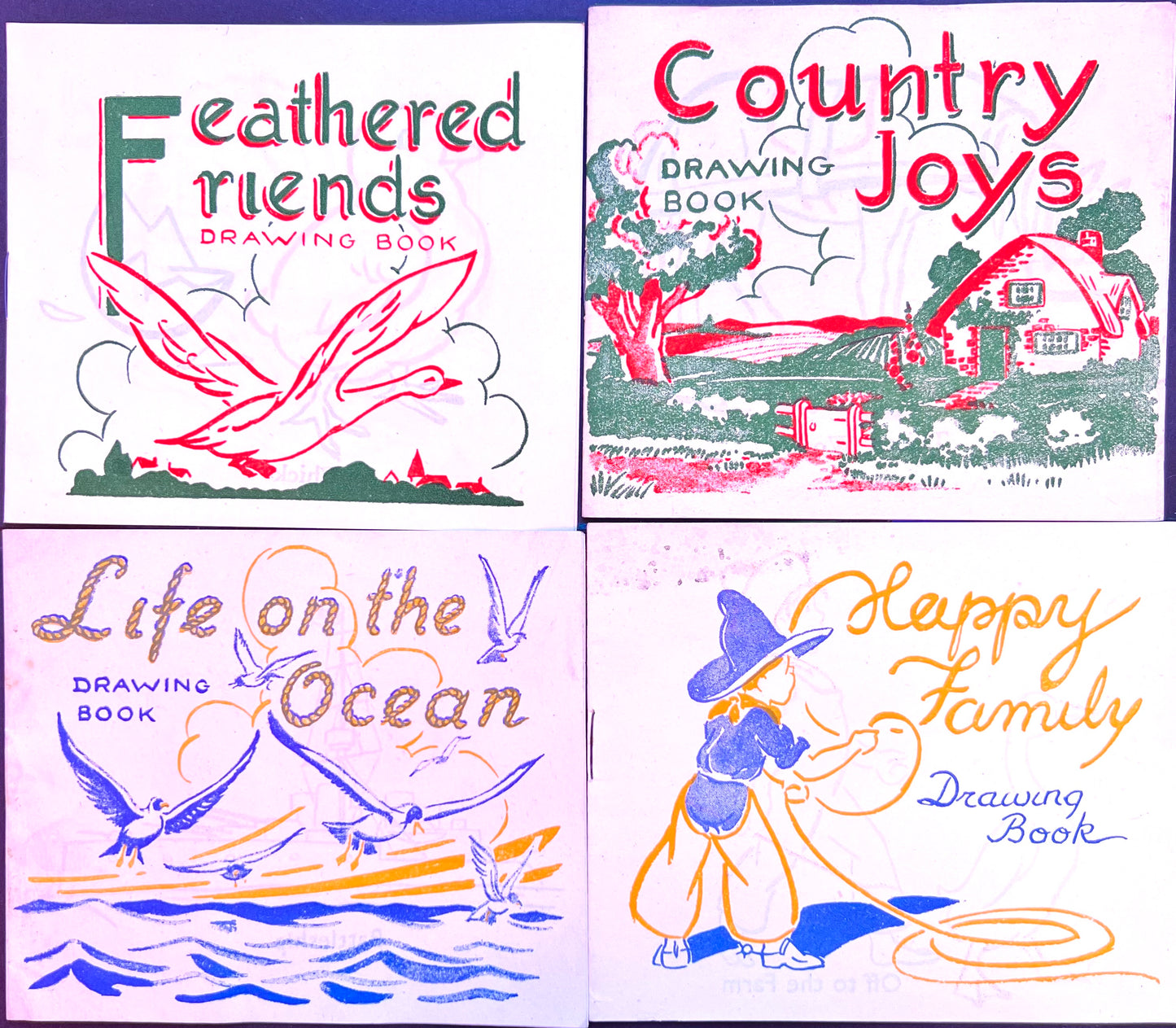 Sweet Little 1930s Drawing Books -Unused