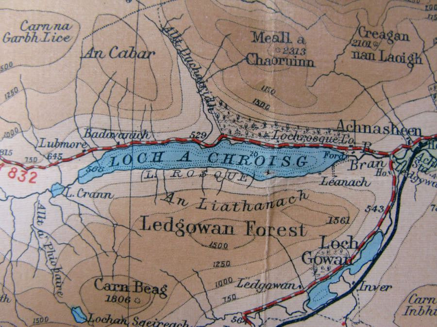 1926 Bartholomew’s Map of Central Ross
