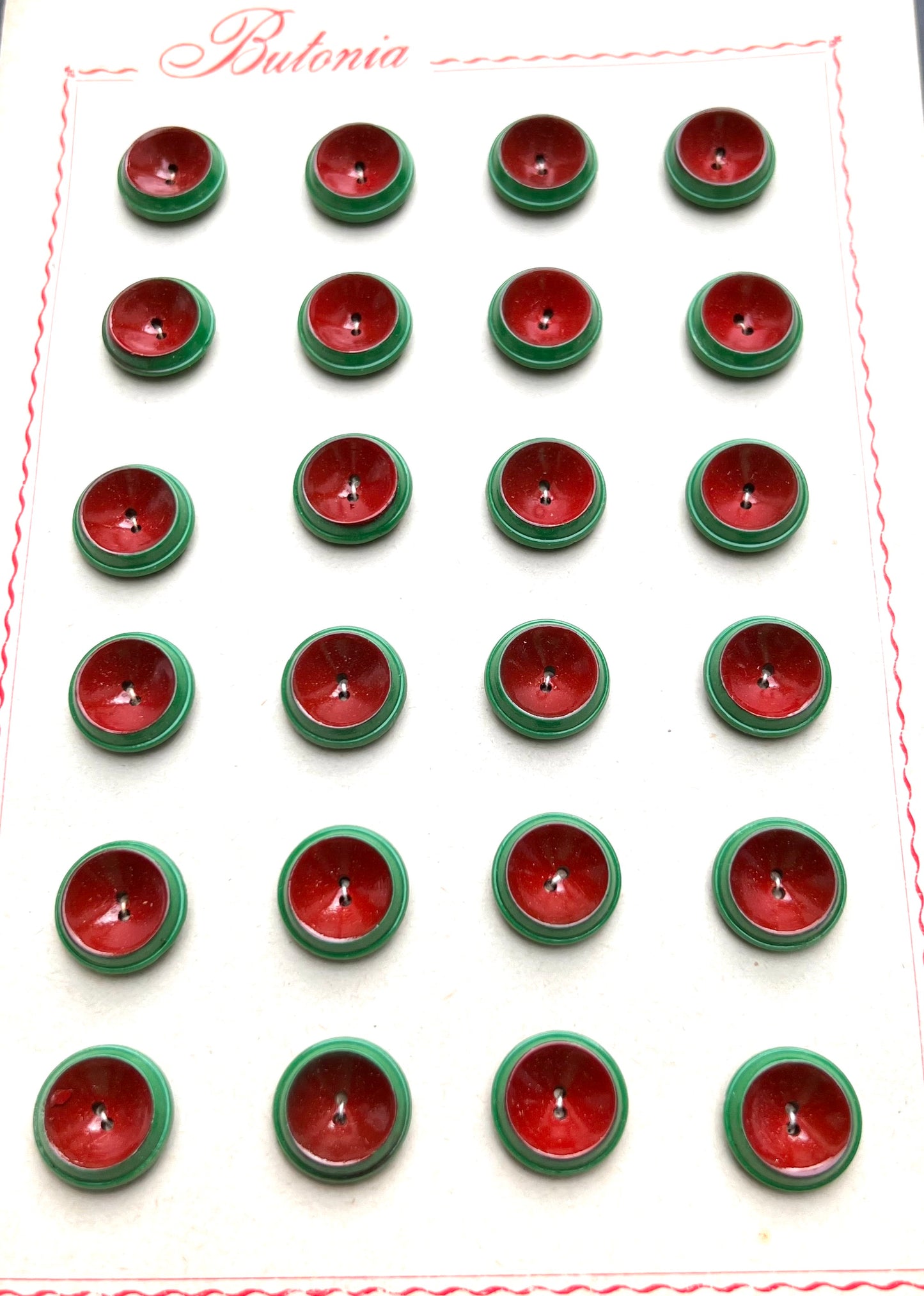 Vintage 1960s Italian Green/Brown Buttons - Choice of 3 sizes